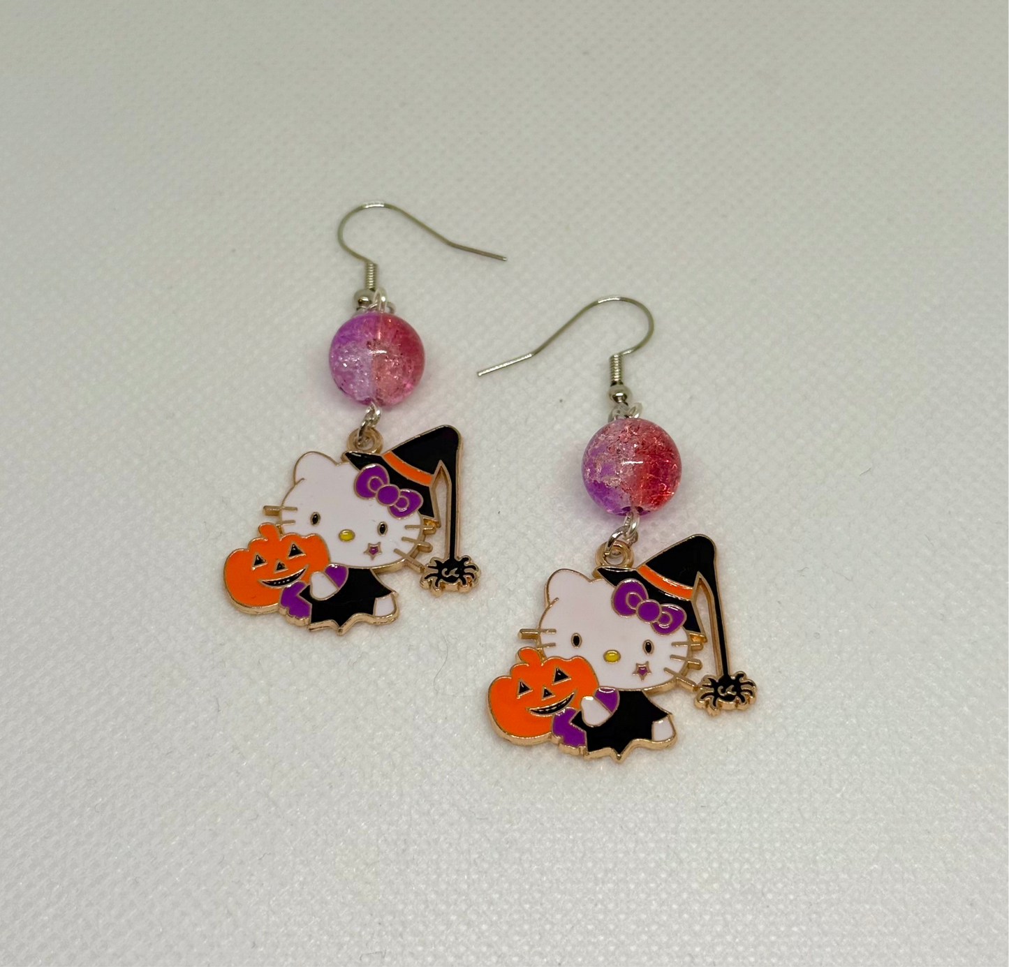 witchy kitty earrings
