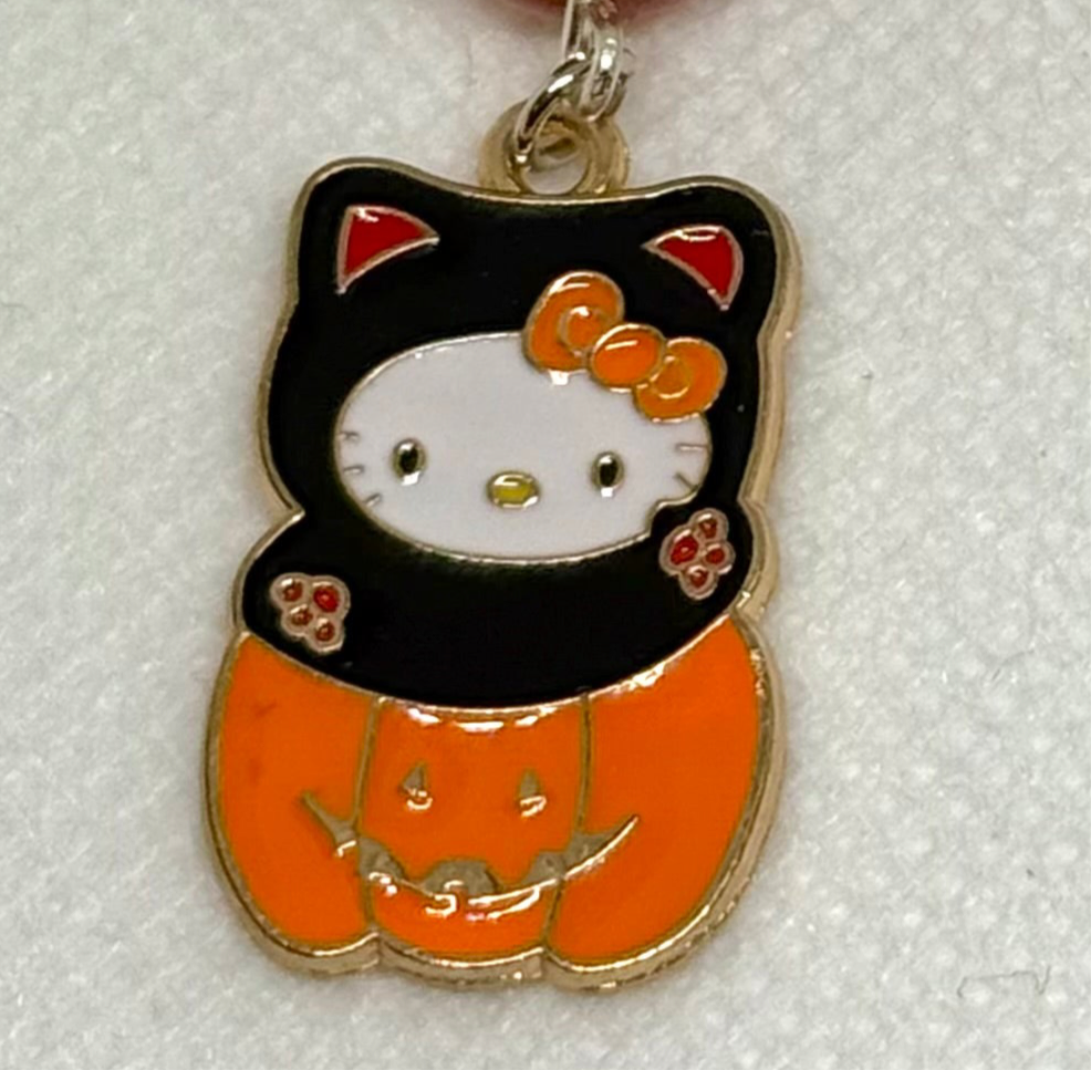 pumpkin kitty earrings
