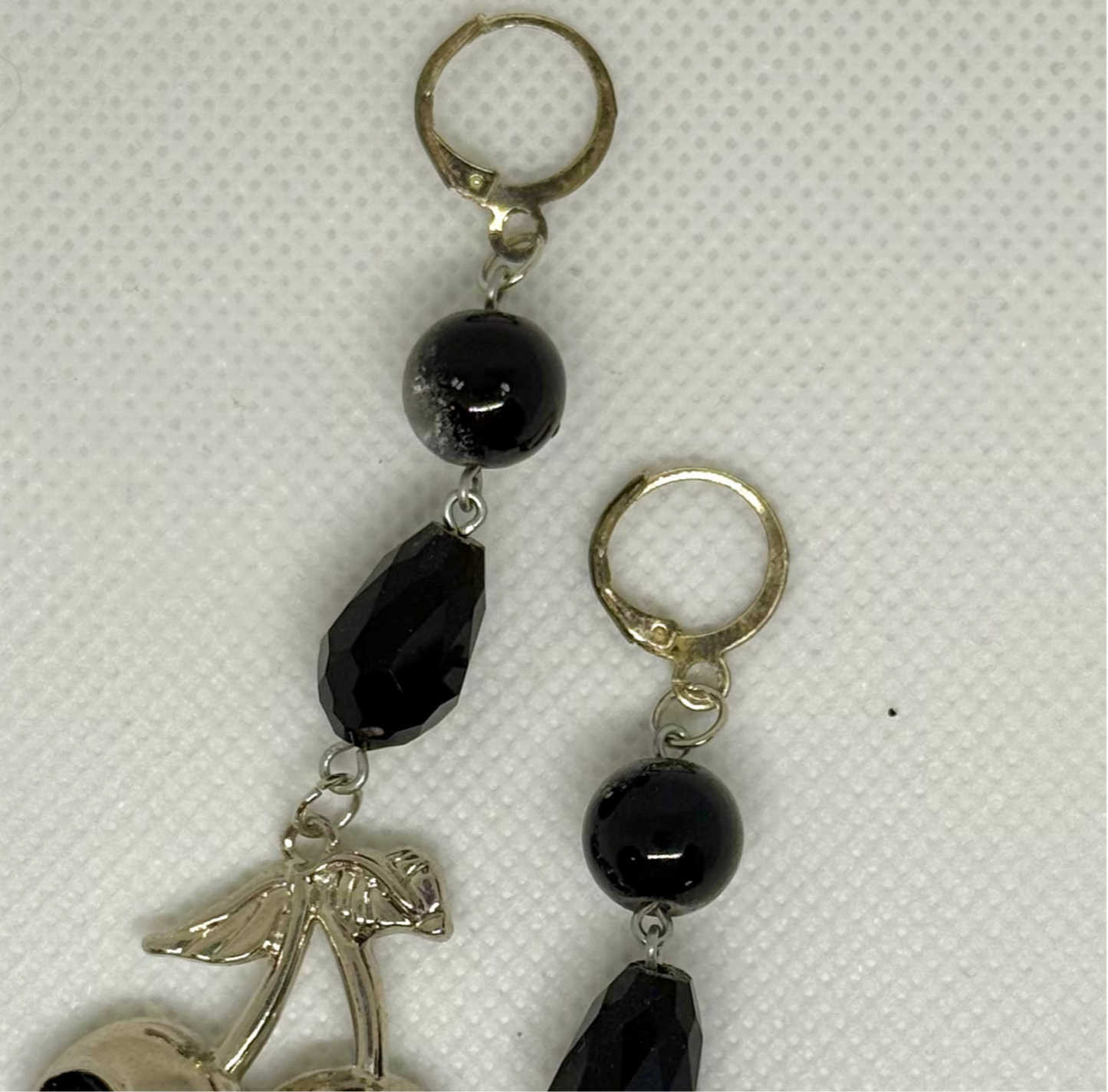 cherry skull earrings