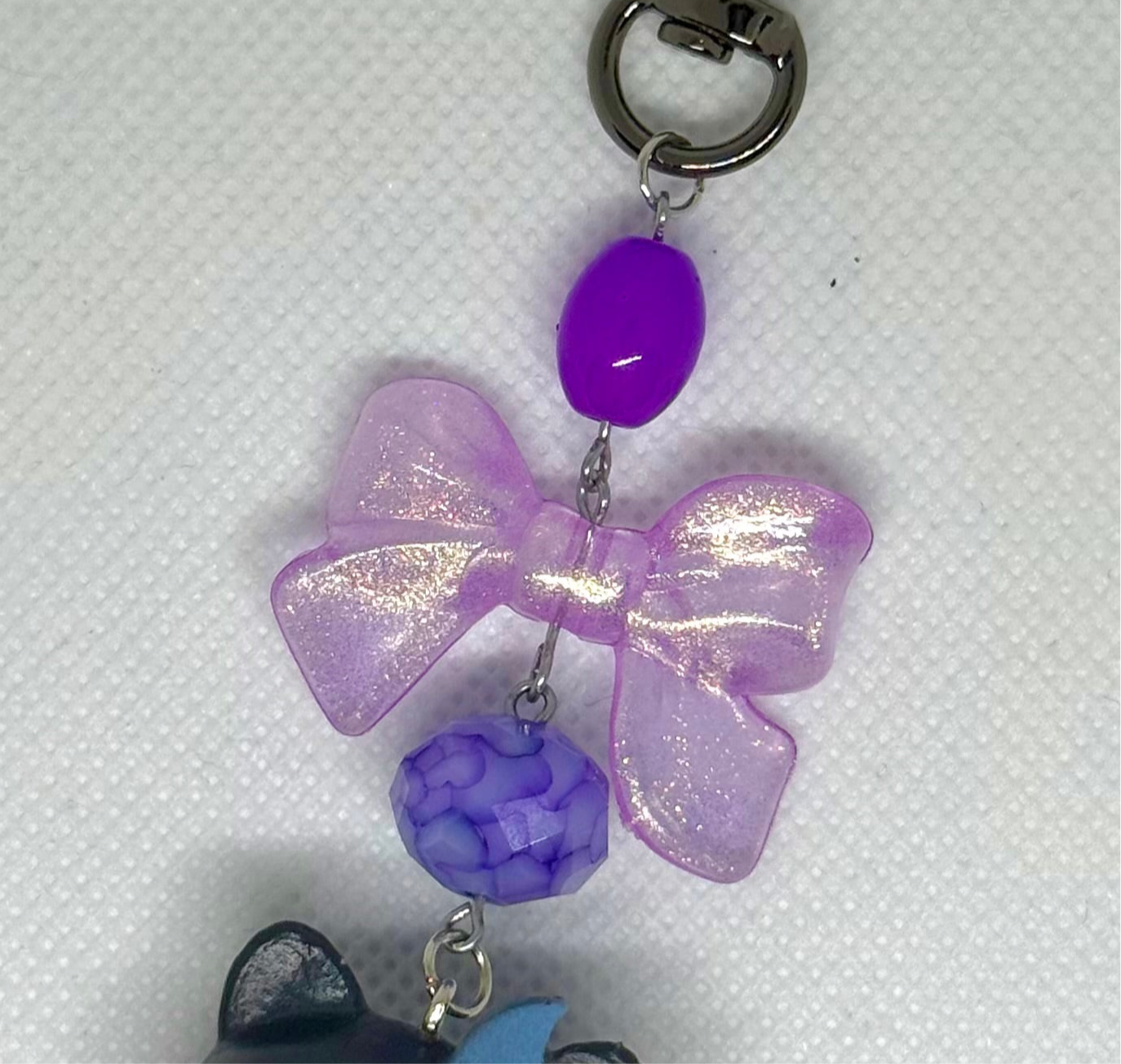 purple dracu-kitty charm