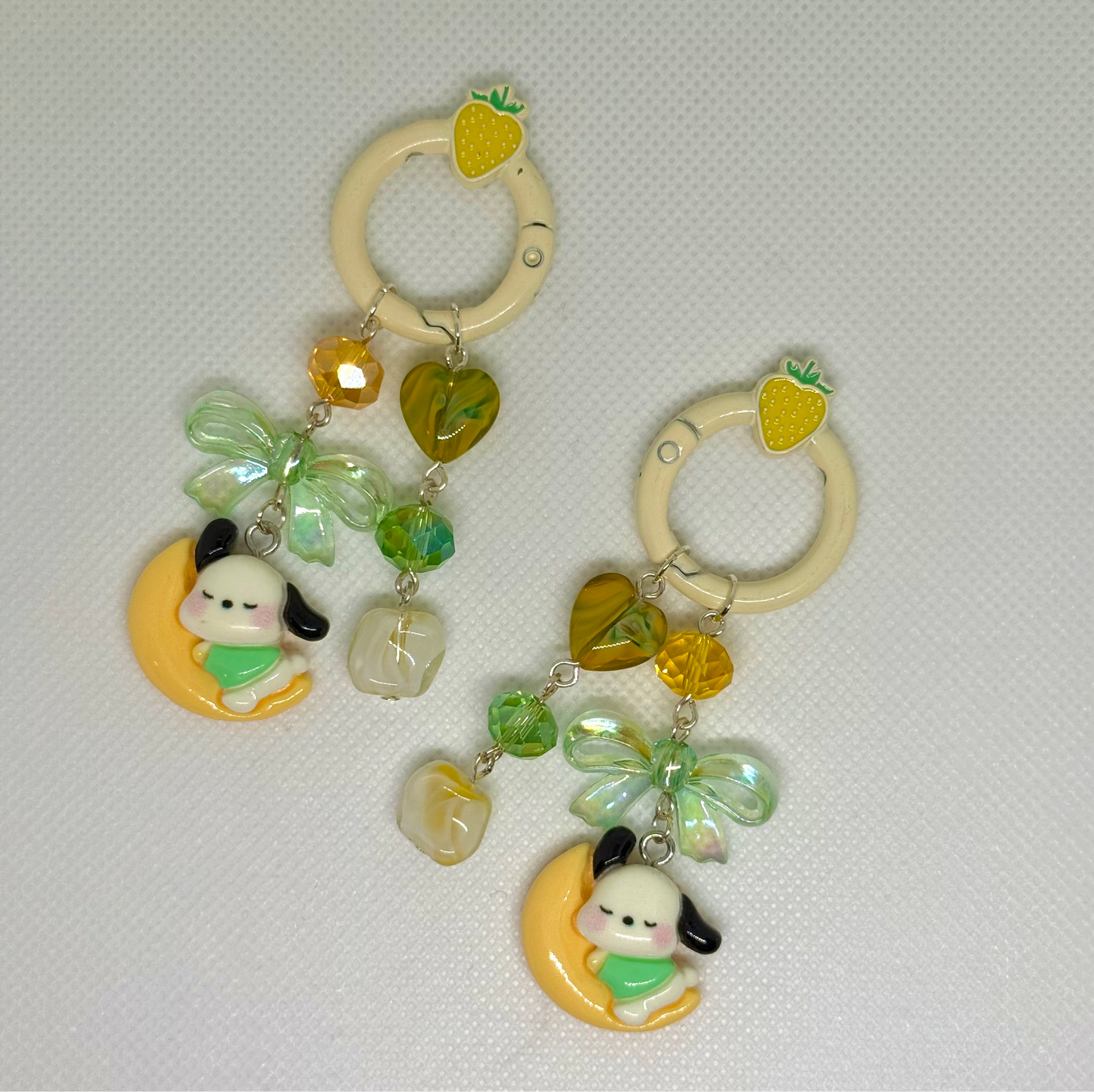 green and yellow pochacco charm