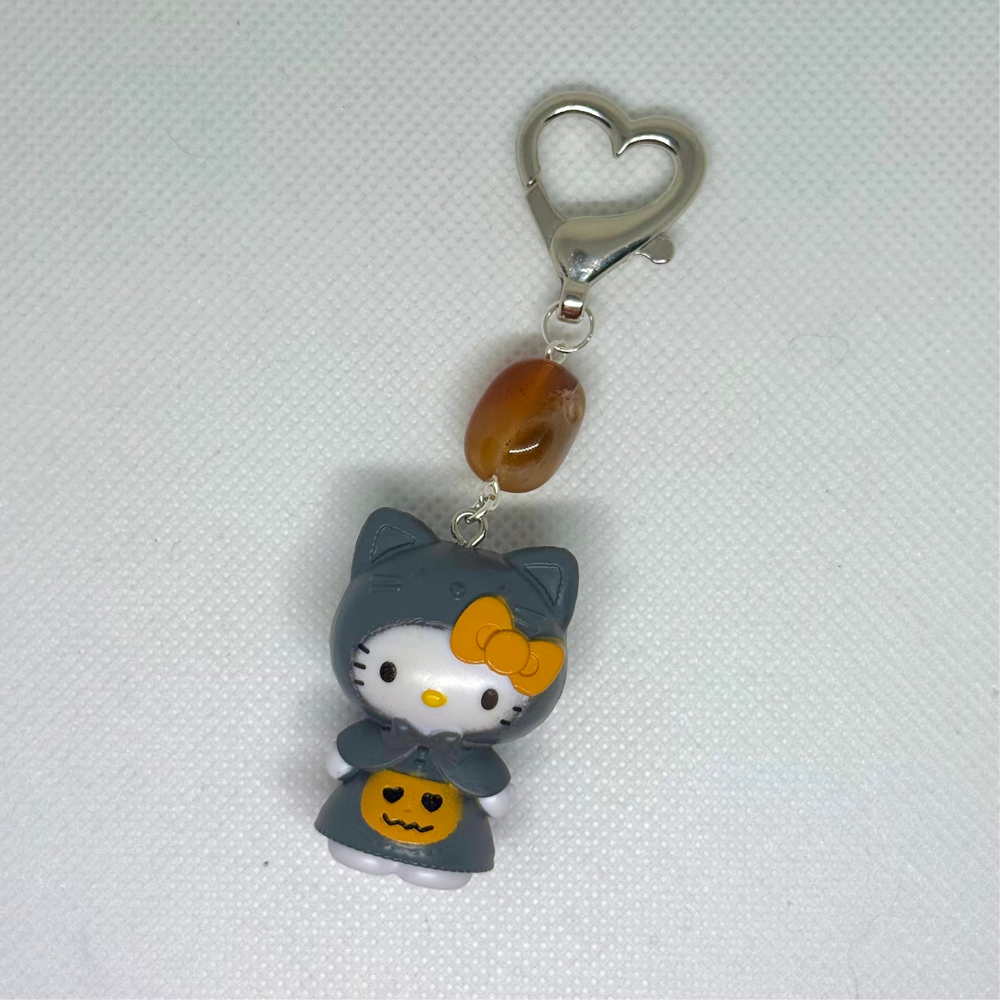 pumpkin hello kitty mini bag charm keychain halloween