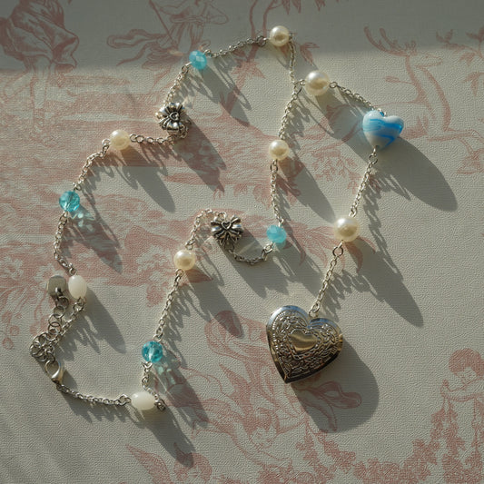mb silver heart locket