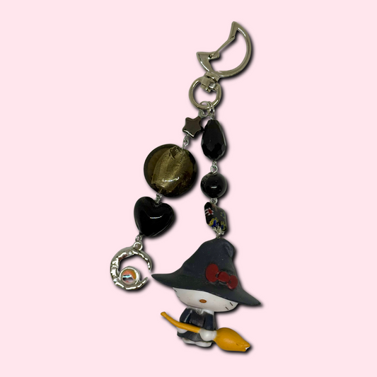 witchy kitty charm