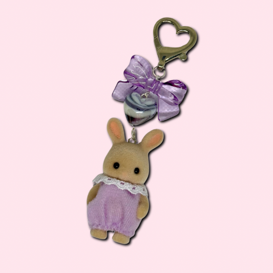 purple sylvanian mini-charm